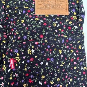 Levi's Black Floral Skinny Jeans